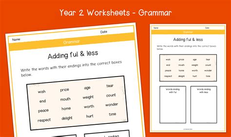 Year Adding The Suffixes Ful And Less To Words Worksheets Ks