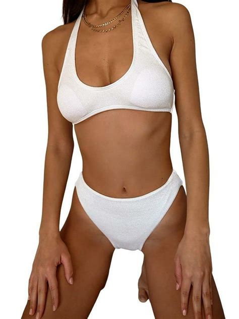 Forebelle Set Bikini Μπουστάκι Brazil Ψηλόμεσο Λευκό SW00430WHI