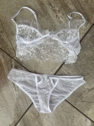 Elegant White Lace Lingerie Set EBay