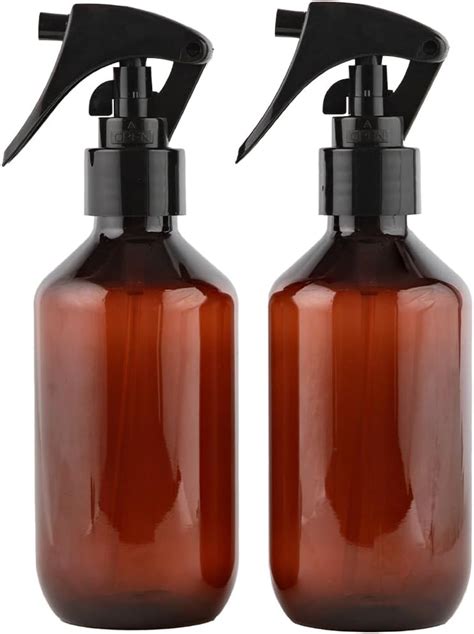 Sparoom Amber Fine Mist Multipurpose Plastic 6 Ounce Spray Bottle 2 Pack Beauty