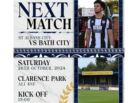 Bath City Fc Next Match St Albans City A Bath City Fc