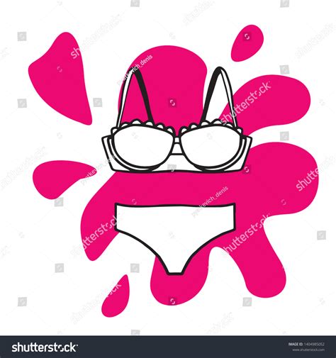 Doodle Sketch Swimsuit Bikini Cartoon Illustration Stock Vector Royalty Free