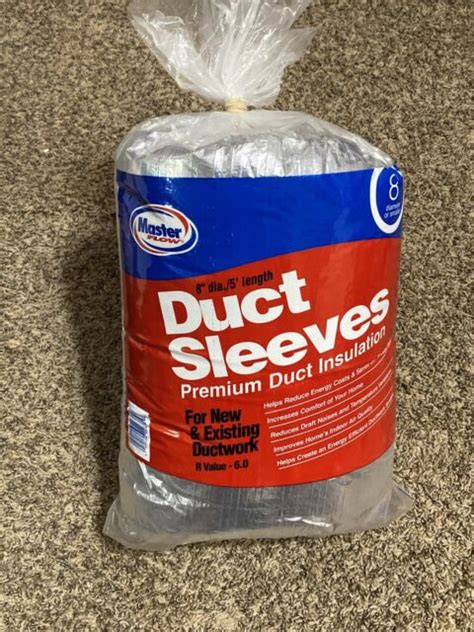 New Master Flow 8 Dia R 60 Ductwork Insulation Sleeve Inslv8 Ebay