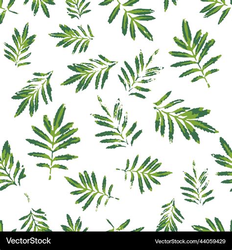 Marigold leaves seamless pattern background Vector Image