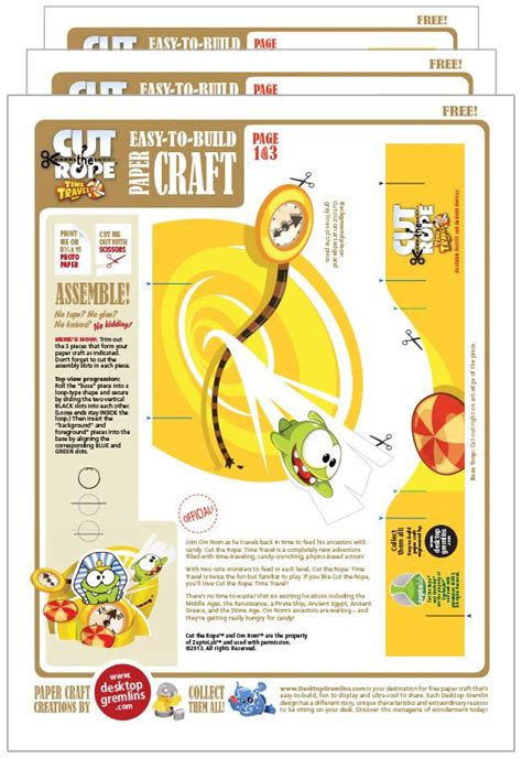 13new Cut The Rope Papercraft Hector Lifedesign