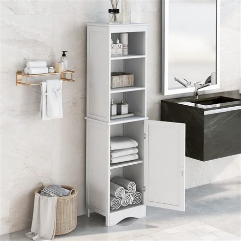 Tall Slim Mirrored Bathroom Cabinet Rispa