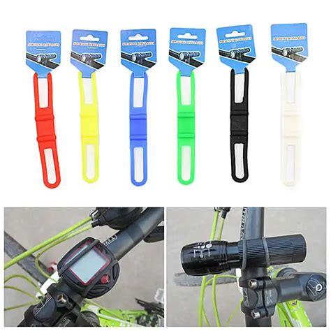 Bicycle Bike Handlebar Silicone Elastic Light Torch Flashlight Phone