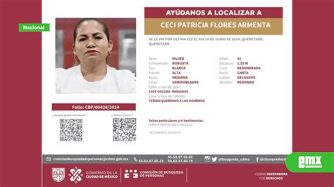 CDMX emite ficha de búsqueda de Ceci Flores madre busca El Mexicano