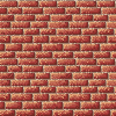 Seamless Muro Di Mattoni Rossi Pixel Art Pattern Vettore Premium