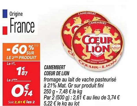 Promo Camembert C Ur De Lion Chez Netto Icatalogue Fr