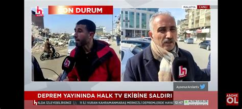 Halk Tv Ekibine Canl Yay Nda Eki Li Sald R Sizi Ld R R M