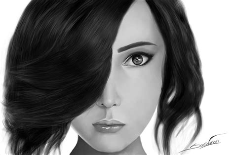 semi realistic girl portrait by UrbanBoy3 on DeviantArt