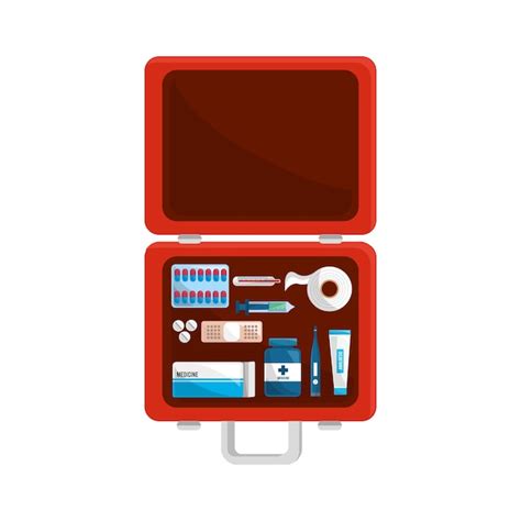 Icono De Kit De Primeros Auxilios De Color Vector Premium