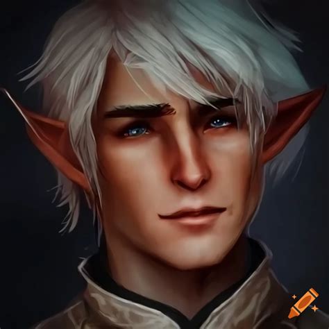 Detailed Portrait Of Fenris From Dragon Age 2 With Green Eyes In The