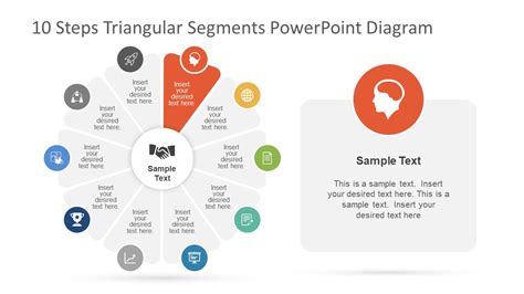 Steps Triangular Segments Powerpoint Diagram Slidemodel Images And