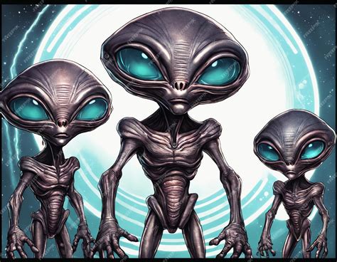 Alien Criatura Desconocida Ovni Civilización Extraterrestre Forma De Vida Humanoide Universo