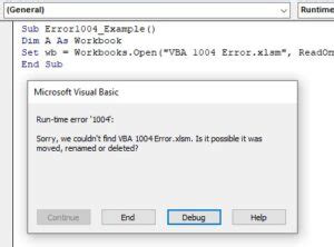 Vba Error Definition Top Run Time Errors With Solutions