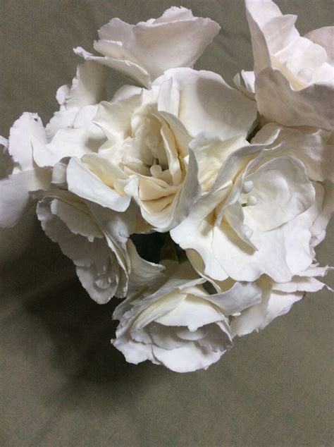 Camellia Wedding Bouquet Made of Air Dry Clay