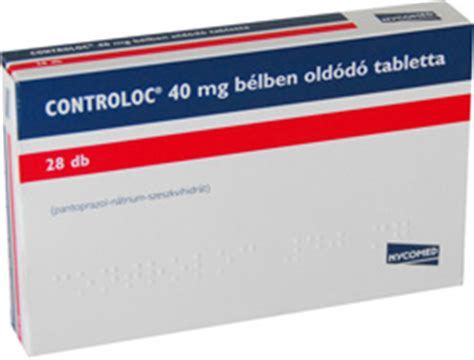 CONTROLOC 40 MG GYOMORNEDV-ELLENÁLLÓ TABLETTA 28X BLISZT Adatlap ...