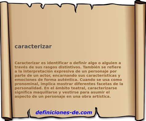 O Que Significa Caracteriza - Significado de «caracterizar»
