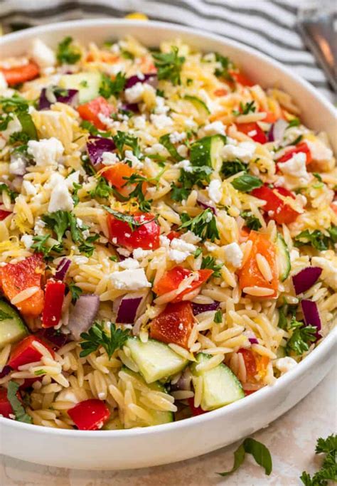 Easy Lemon Orzo Salad With Feta Lemons Zest