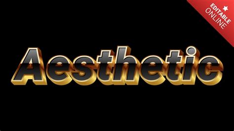 Aesthetic Black Gold 3d Text Effect Generator