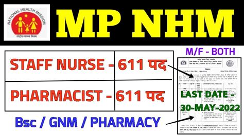 Mp Nhm Staff Nurse Pharmacist Recruitment Post