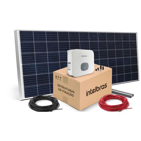 Kit Energia Solar On Grid Intelbras Digi Mania Seguran A Eletr Nica