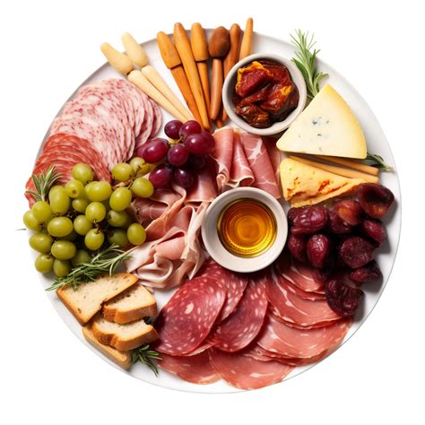 Ai Generated Charcuterie Platter With Assorted Meats And Cheeses On