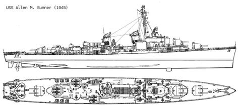 Allen M Sumner Class Destroyer Google Search Fletcher Class