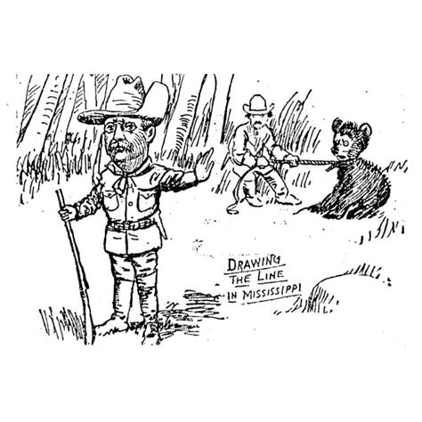 Teddy Bear Cartoon 1902 NDrawing The Line In Mississippi The Invention ...