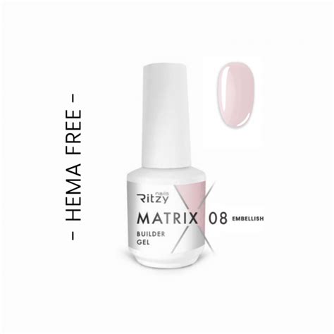 MATRIX Builder Gel In A Bottle 08 EMBELLISH HEMA FREE RJ Nail Story