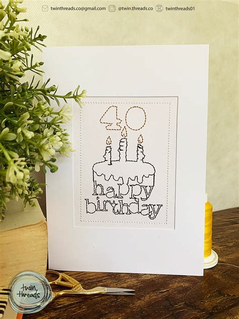 40th Birthday Card Personalised Big Birthday T Ideas Etsy