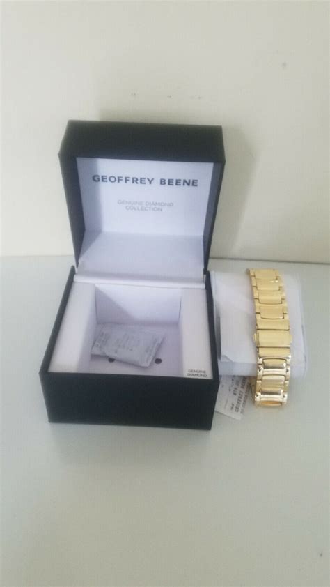 Men S Geoffrey Beene Analog Display Quartz Gold Watch Ebay