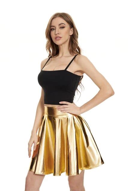 Ameri Vintage Shiny Pleats Skirt