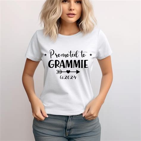 Promoted To Grammie Est 2024 Personalized Tsfor Mom Shirt Grandma