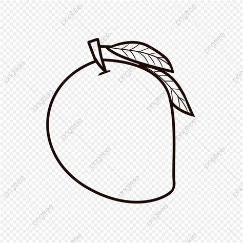 Tender And Soft Fruit Mango Clipart Black And White, Tender And Soft ...