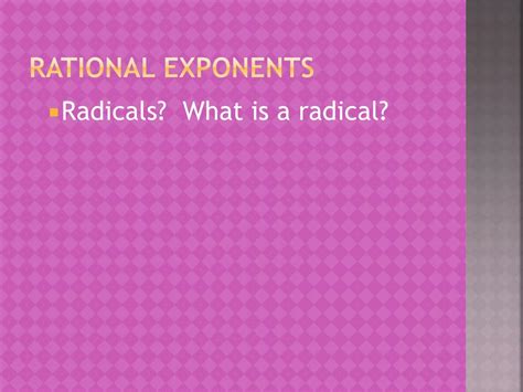 Ppt Rational Exponents Powerpoint Presentation Free Download Id6855265