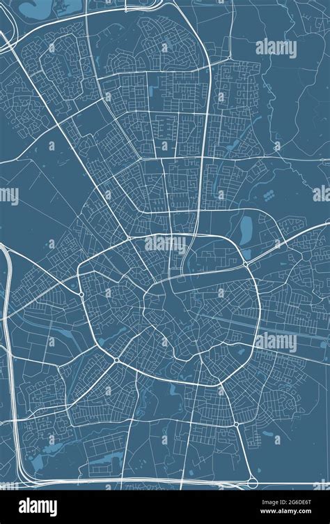 Detailed map of Eindhoven city administrative area. Cityscape panorama ...