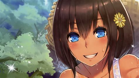 Anime Original Blue Eyes Brown Hair Girl Short Hair Hd Wallpaper