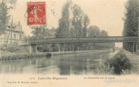 Cpa France Laroche Migennes La Passerelle Sur Le Canal Yonne