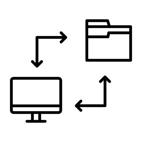 Icono De L Nea De Transferencia De Archivos Vector En Vecteezy