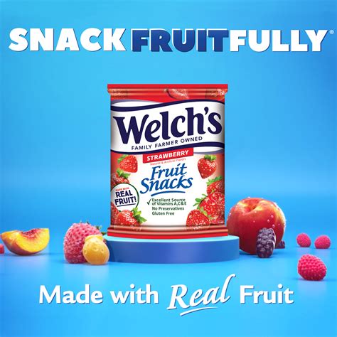 Welch S Strawberry Fruit Snacks 0 8oz Pouches 10ct Box