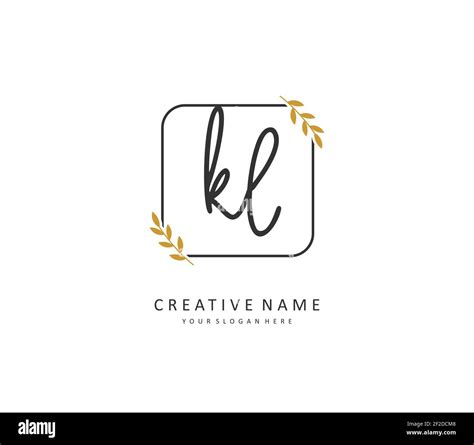 Kl Initial Letter Handwriting And Signature Logo A Concept Handwriting