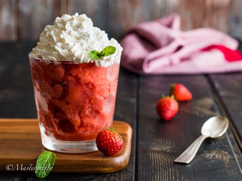 Granita Di Fragole Siciliana Con Panna Mastercheffa