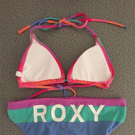 Roxy Swim Roxy Rainbow Stripe Bikini Set Poshmark