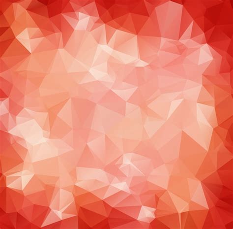 Abstracto Rojo Blanco Poligonal Mosaico Fondo Vector Premium