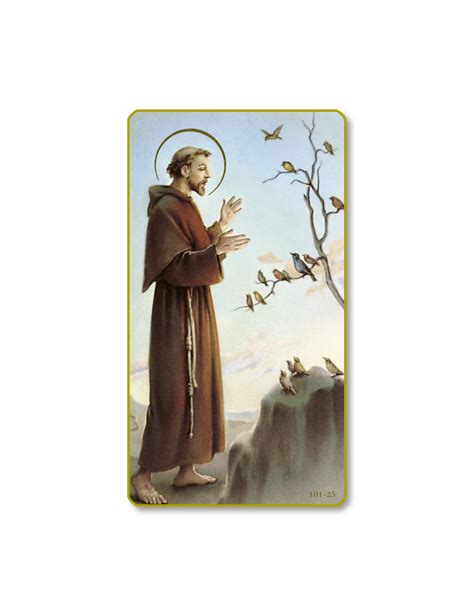 Santino Di San Francesco Dassisi Con Bordo Dorato E Angoli Stondati