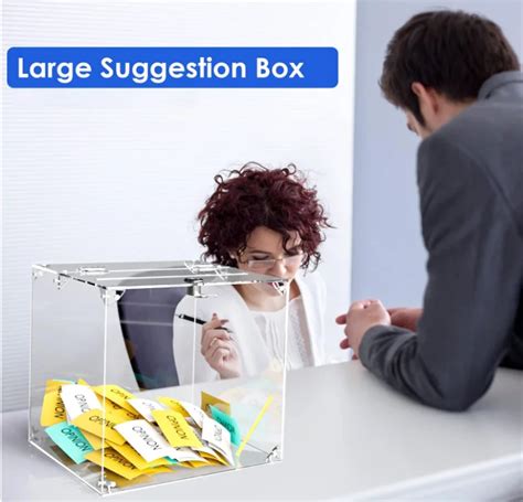 Detachable Acrylic Donation Ballot Box With Lock Buy Acrylic Donation