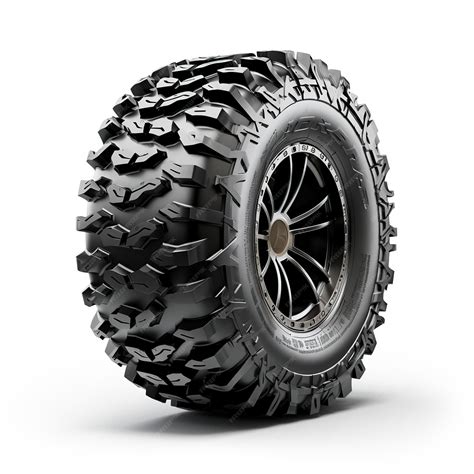 Premium Ai Image All Terrain Vehicle Tire Isolated On White Or